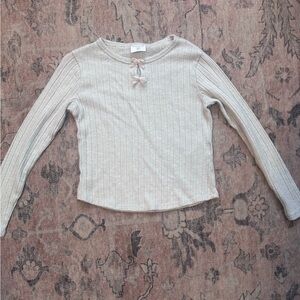 abercrombie kids gray Long-Sleeve Top with bows